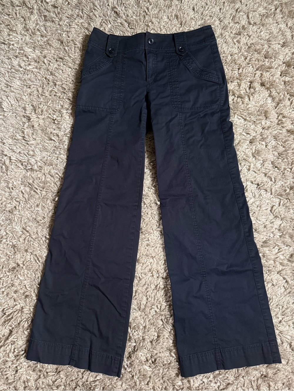 Kumikyoku Y2K Black Wide Leg Utility Cargo Pants - Size 1